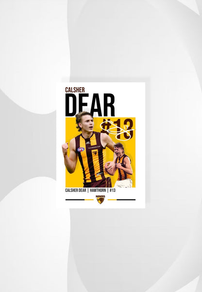 Calsher Dear | Hawthorn Hawks AFL Poster
