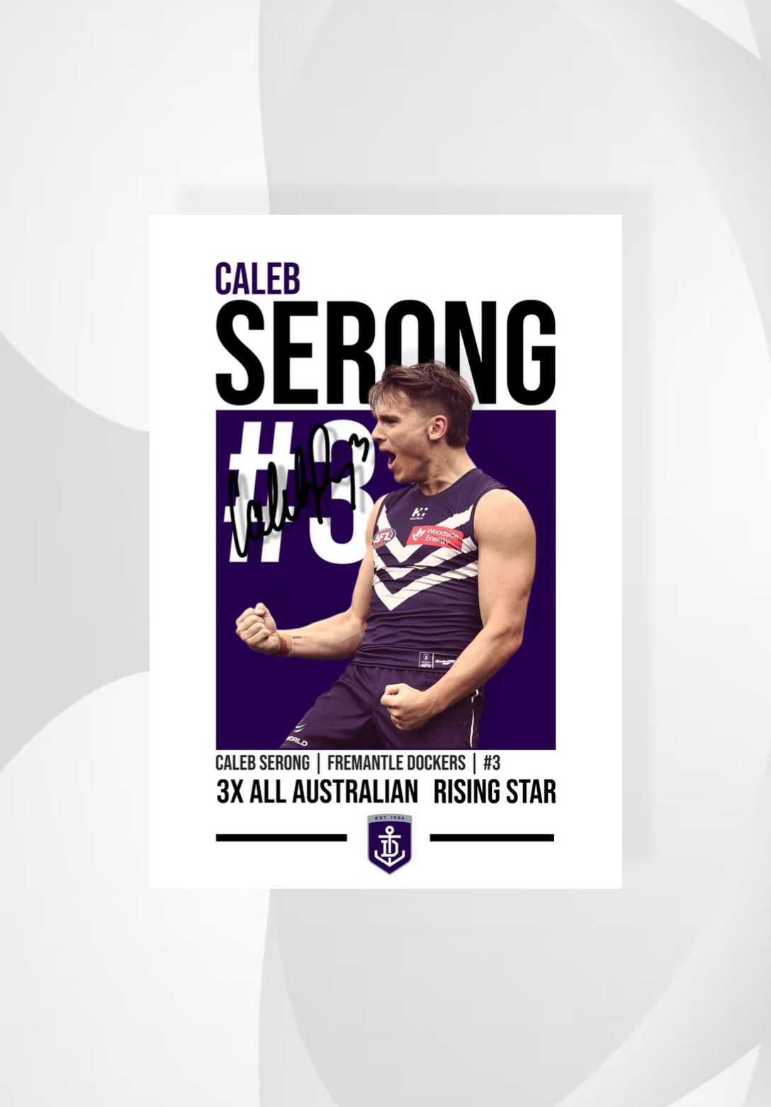 Caleb Serong | Fremantle AFL Poster