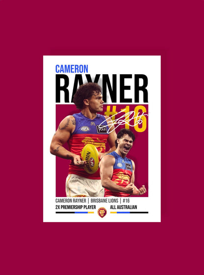 Cameron Rayner | Brisbane Lions AFL Poster